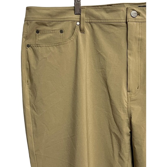 J Hilburn Pants Mens XL W46 Khaki Tan Kburger Performance Stretch‎ 5 Pocket New - Picture 5 of 13